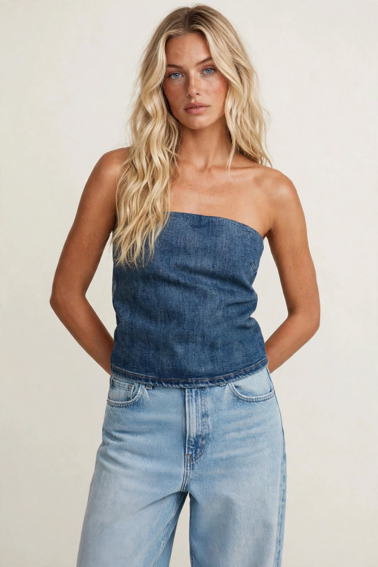 Carlisle Denim Bandeau Top