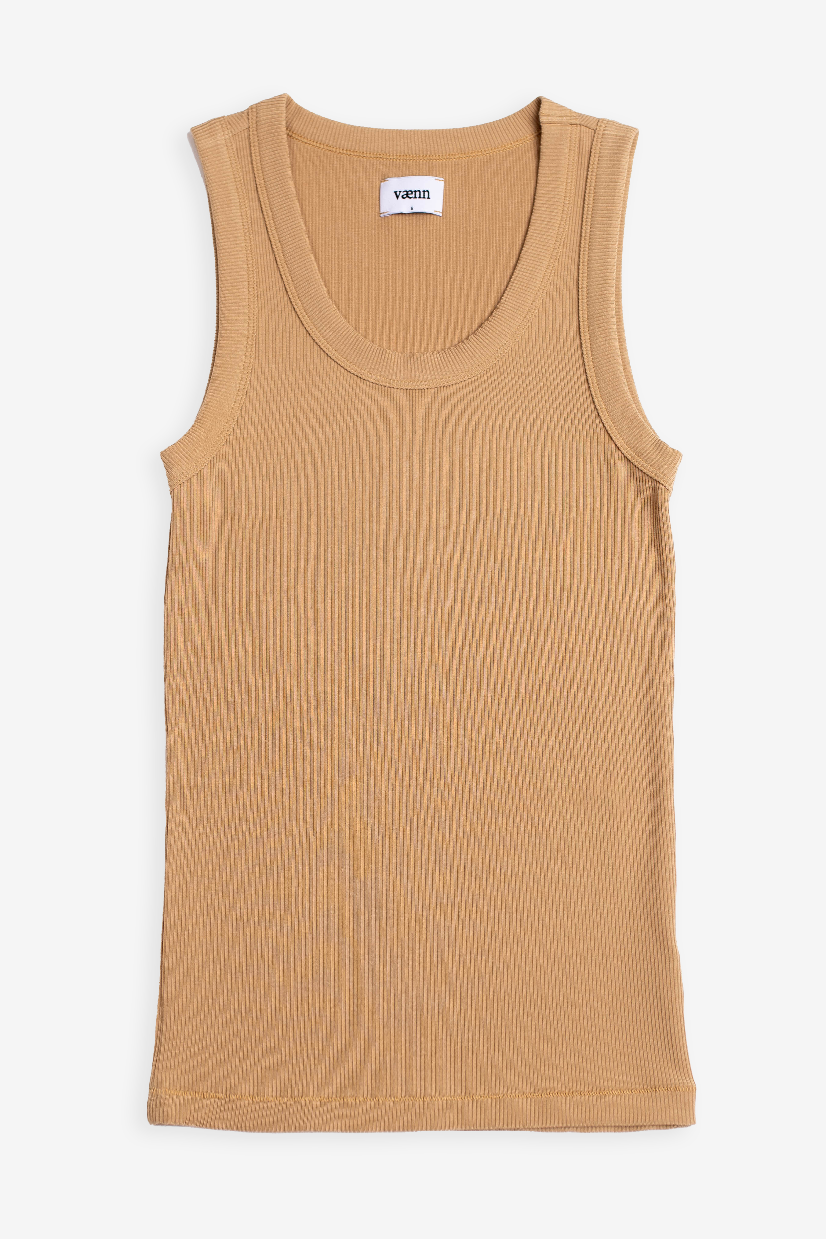 Rib Scoop Neck Tank Iced Coffee