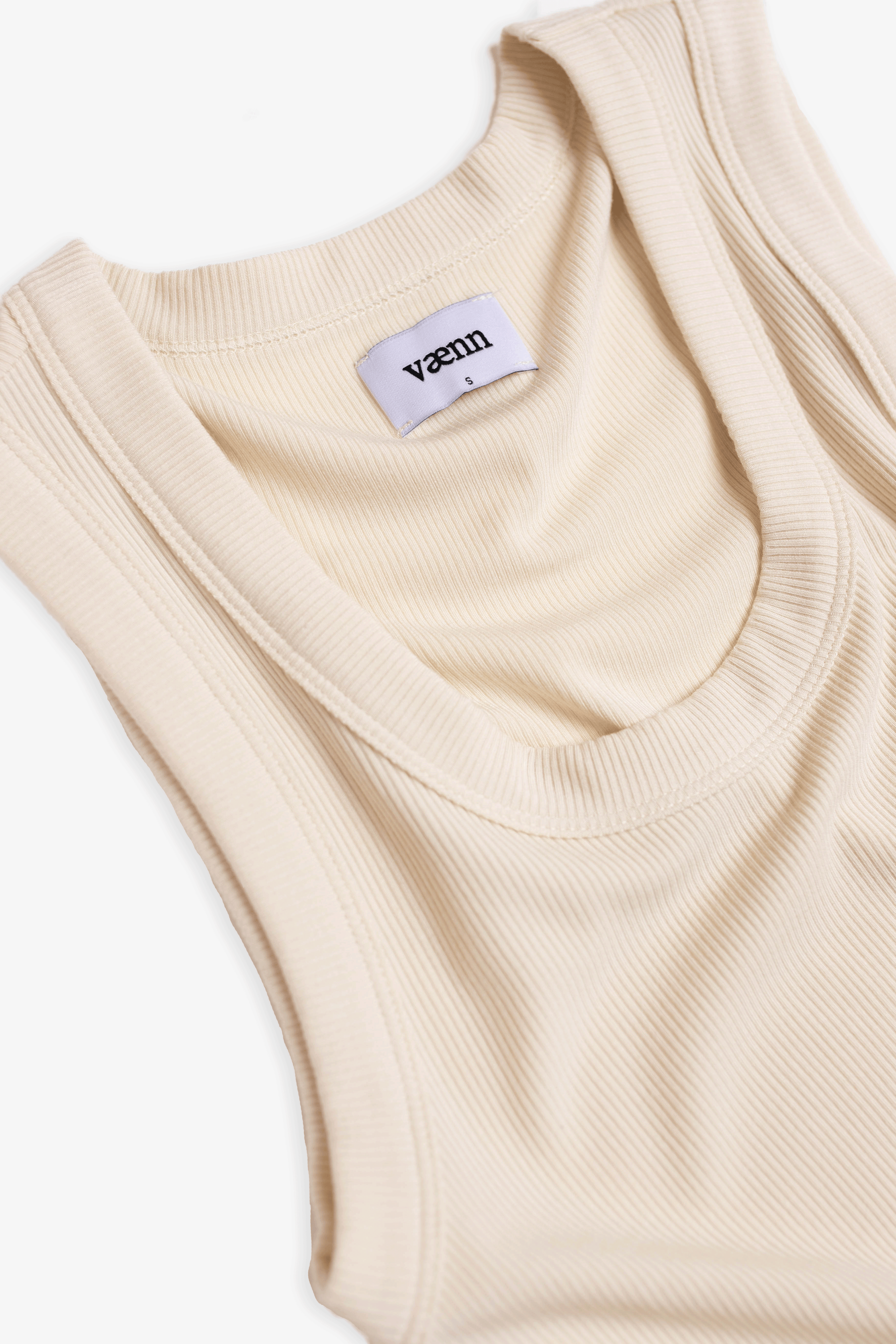 Rib Scoop Neck Tank Eggnog