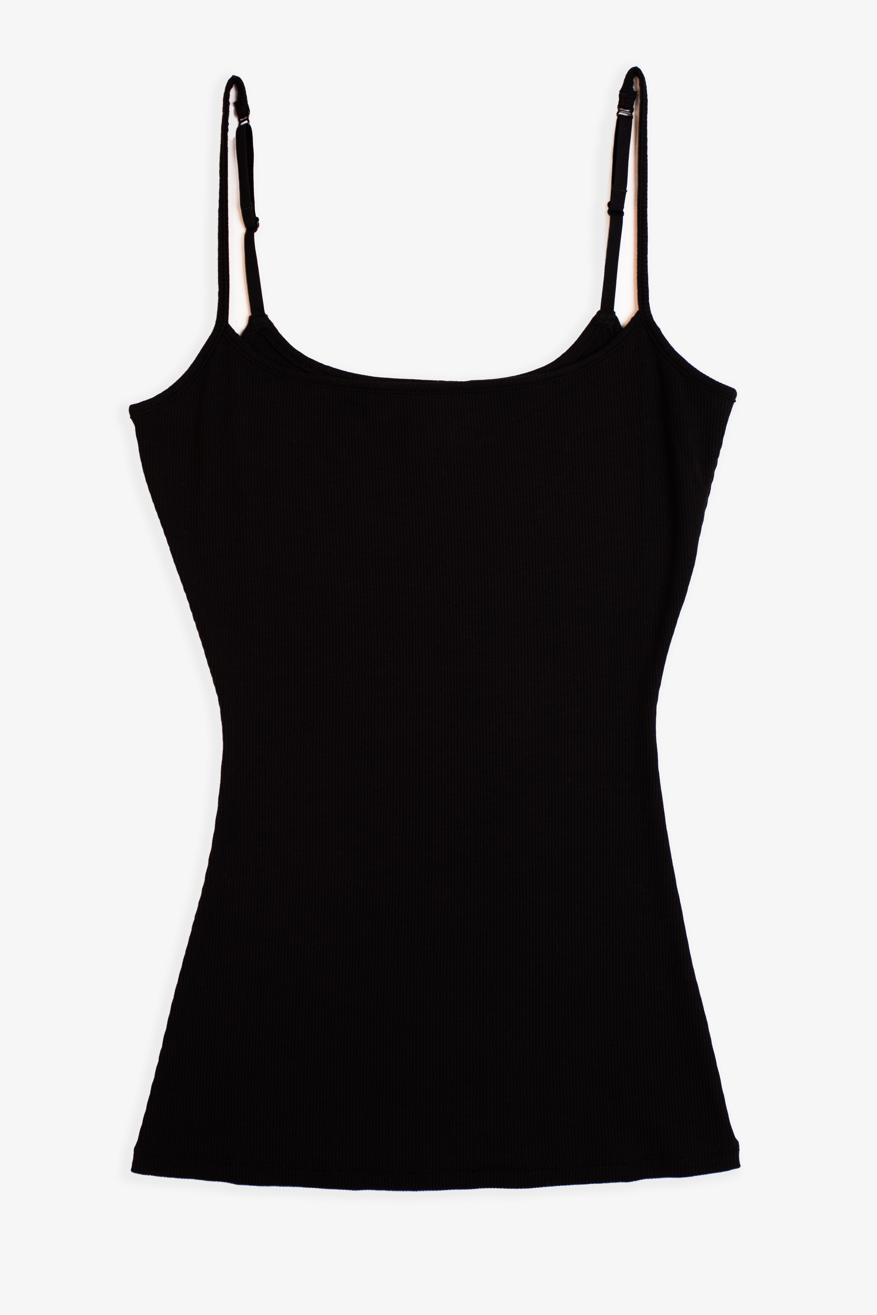 Strappy Rib Cami Tank Onyx