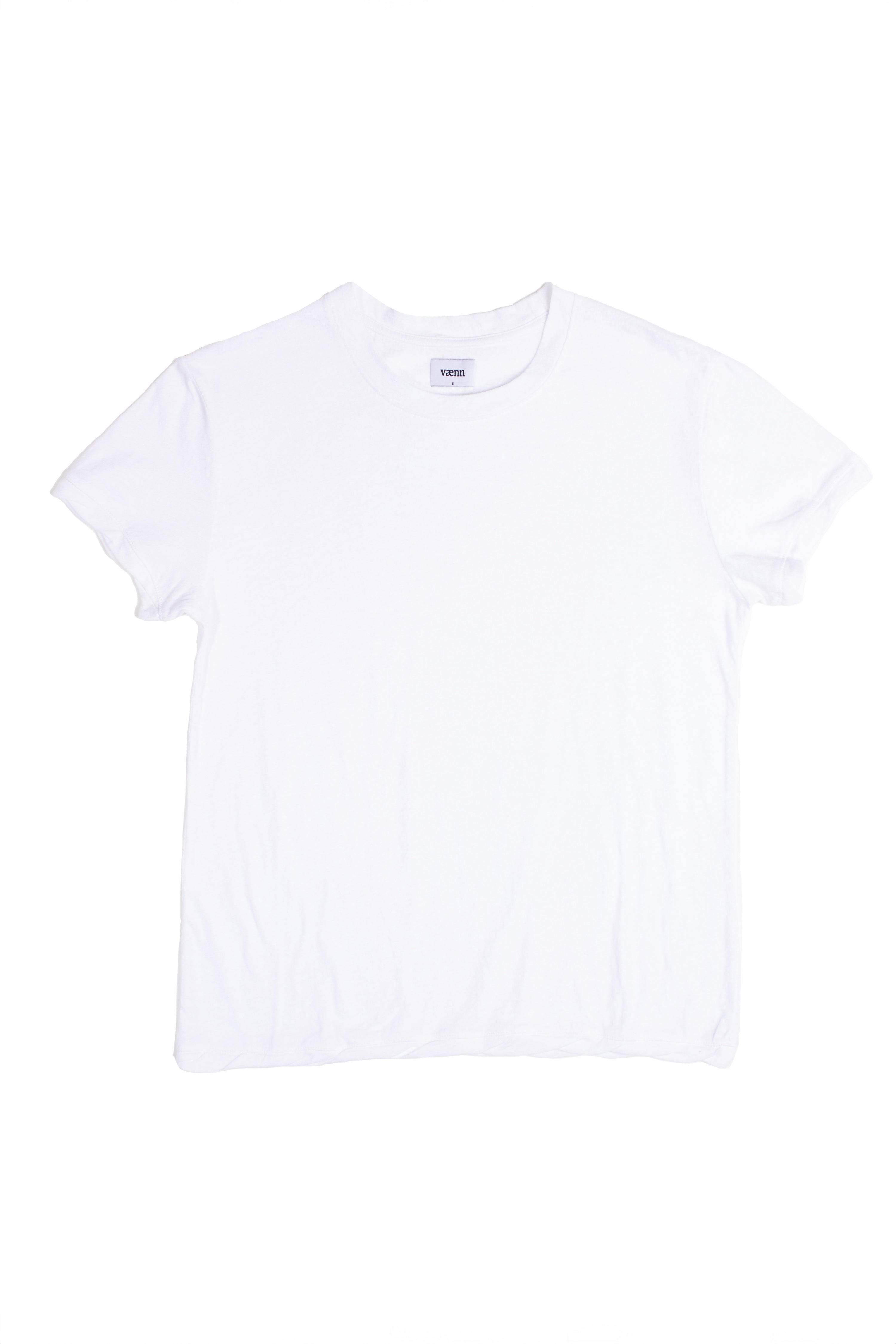 Slub Crew Tee White