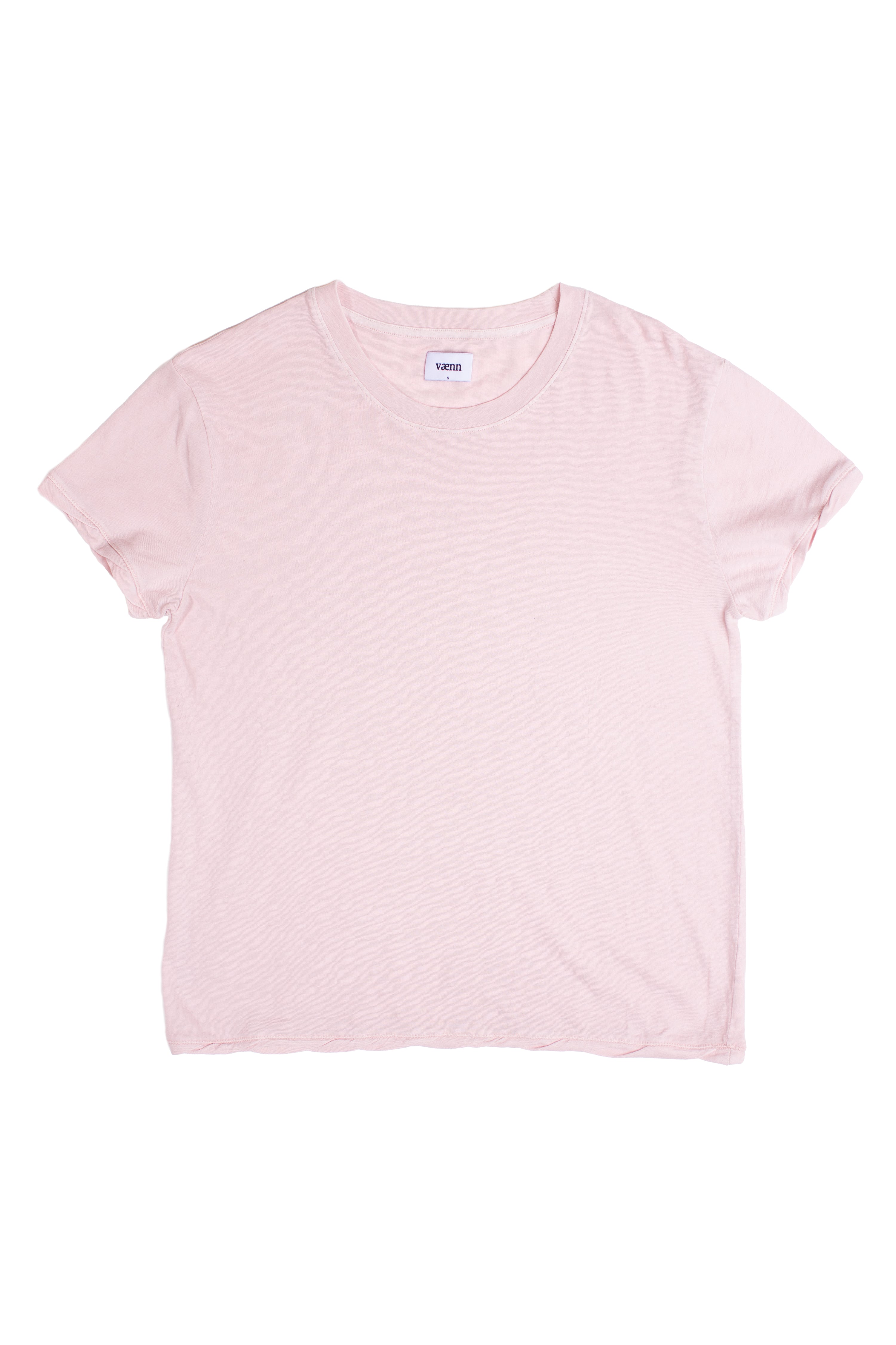 Slub Crew Tee Chalk Pink