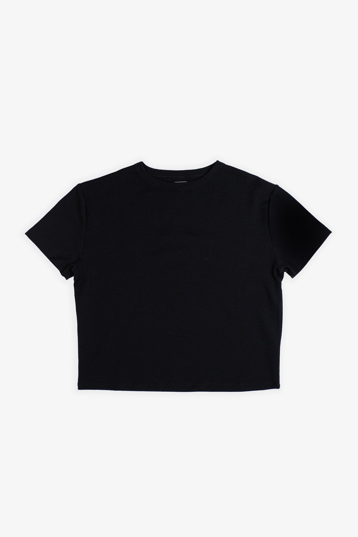 S/S BabyWool Boxy Crew Neck Tee Black