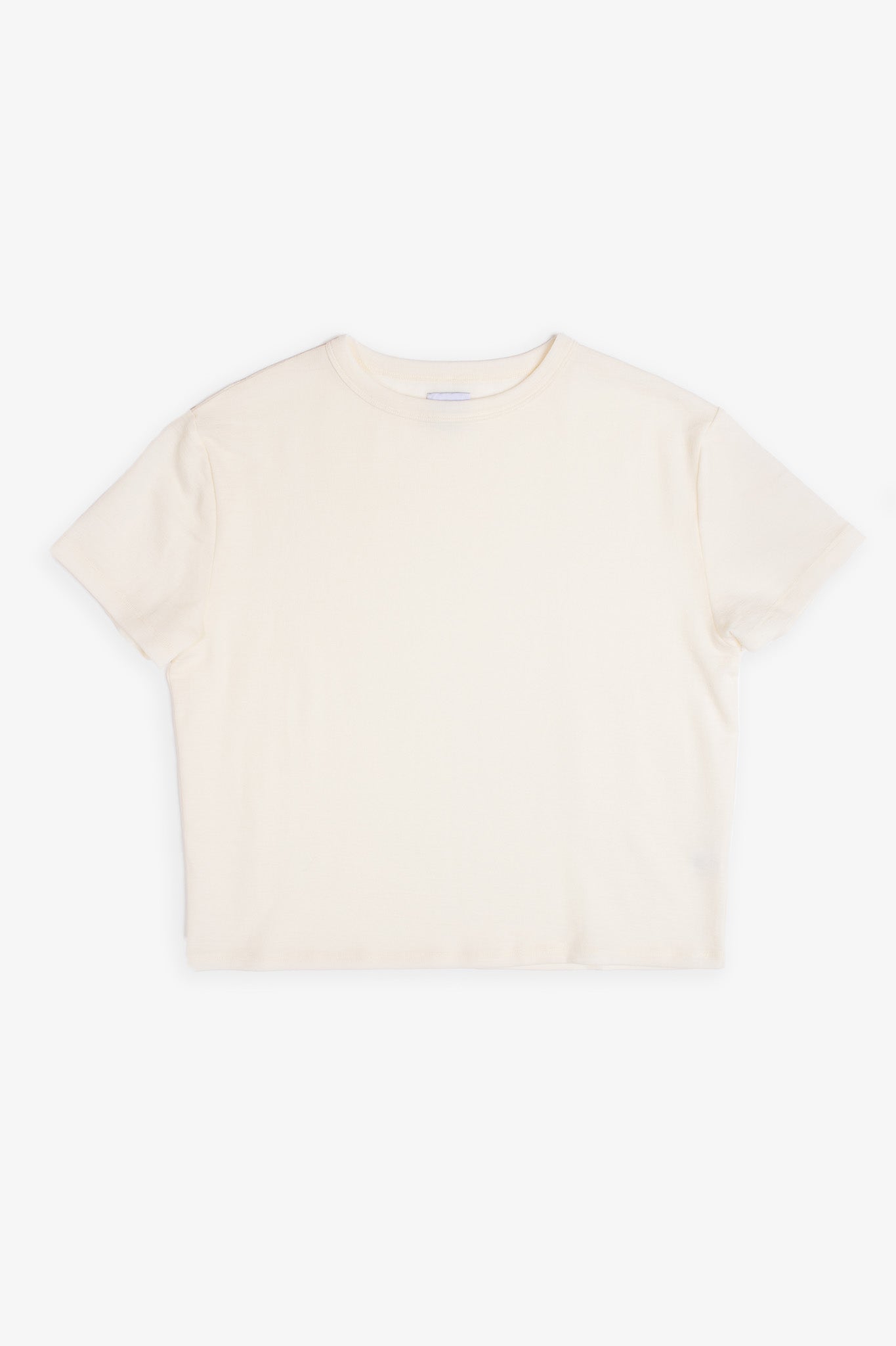 S/S BabyWool Boxy Crew Neck Tee Double Cream