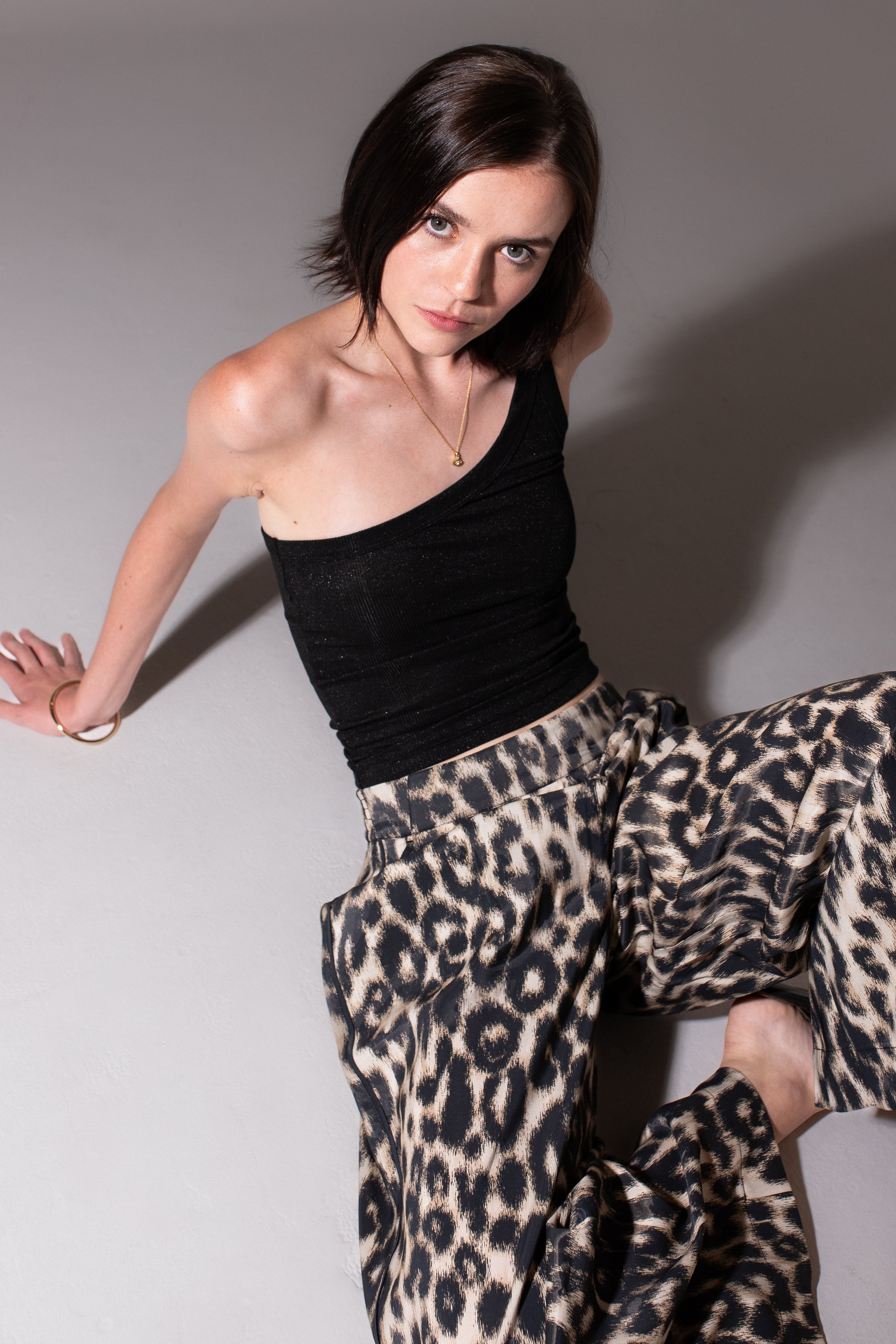 Leopard Wide Leg Pull On Pant
