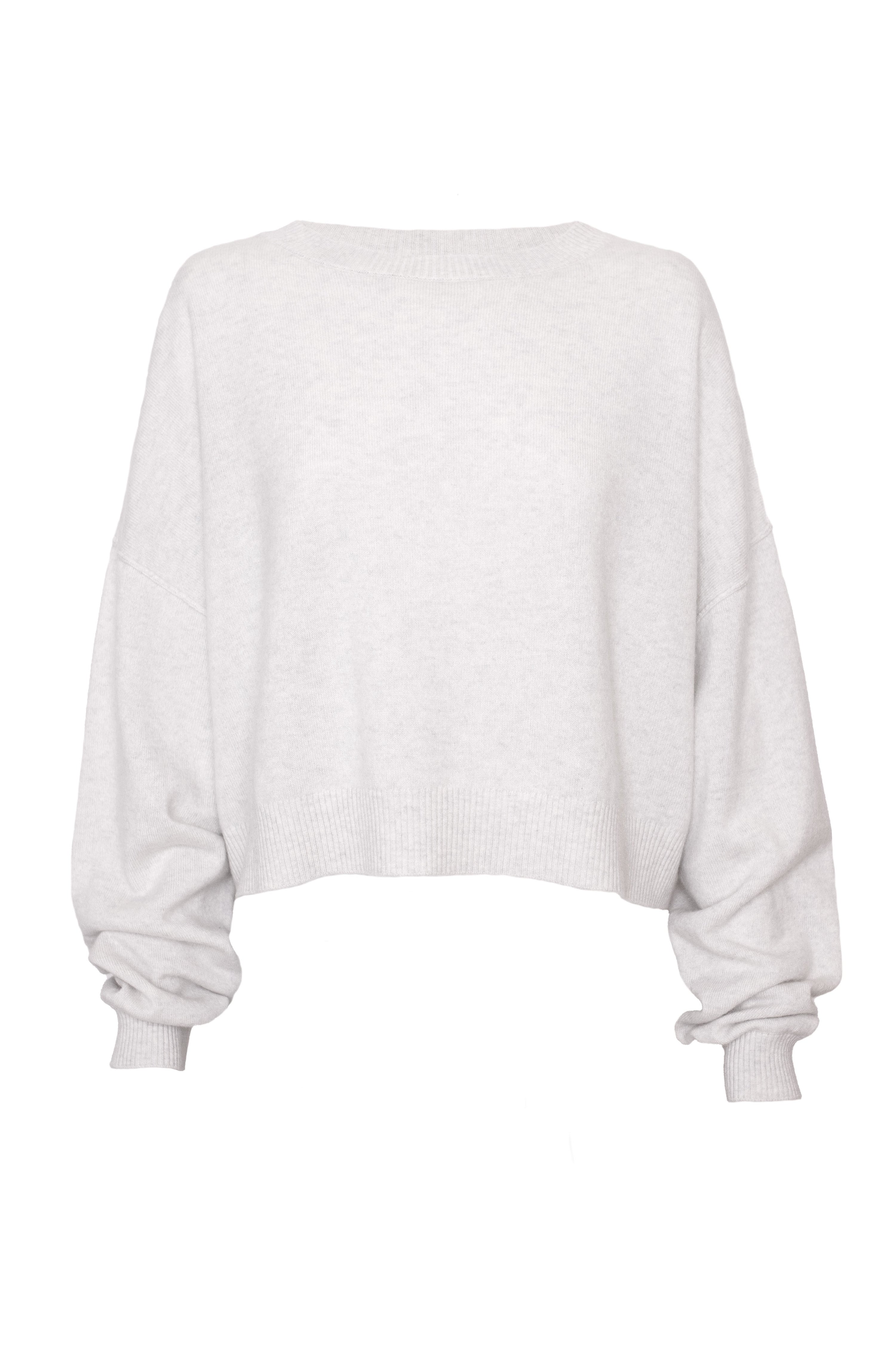 Madison Cashmere Crew Neck Drop Shoulder Chiffon