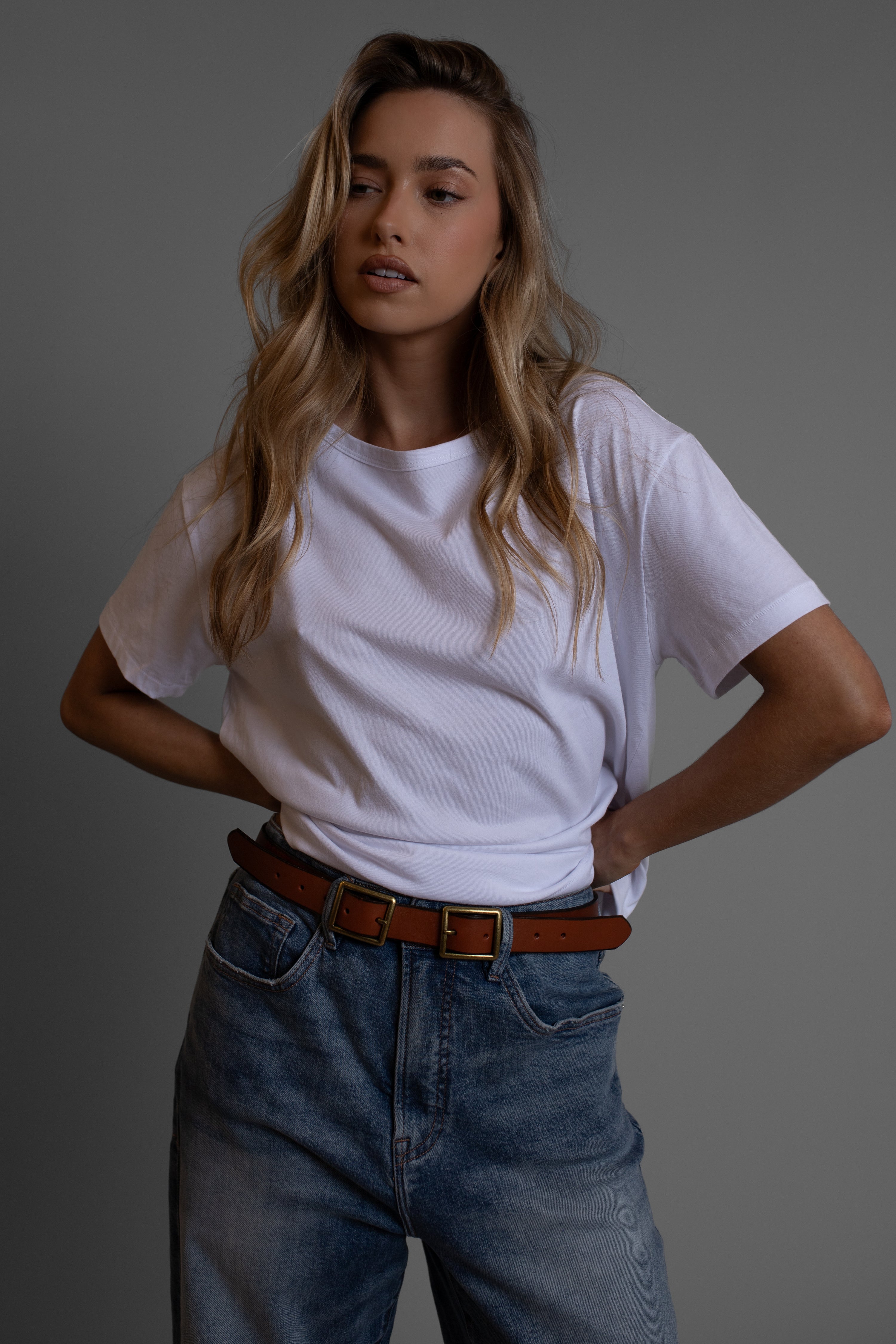 S/S Crew Boyfriend Tee White Wash