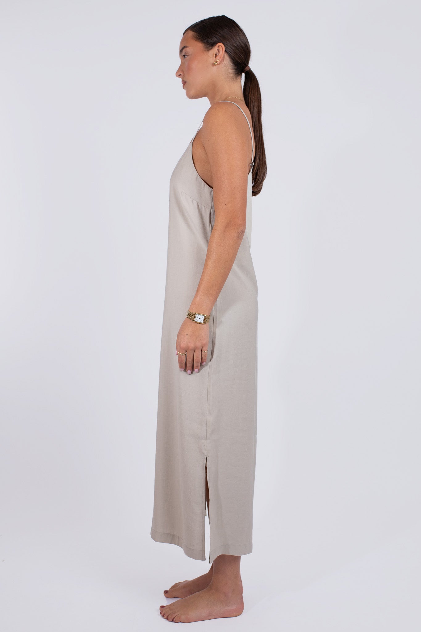 Bowery Slip Dress Oyster