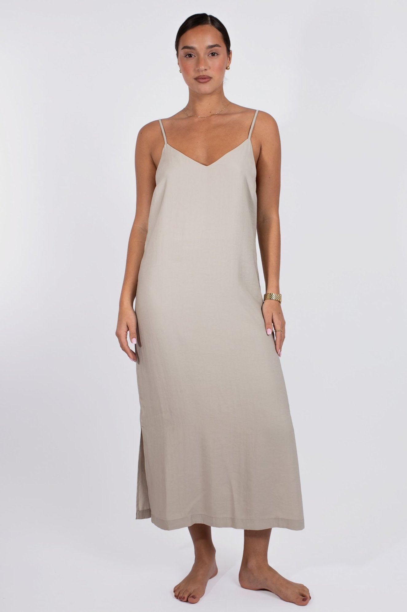 Bowery Slip Dress Oyster