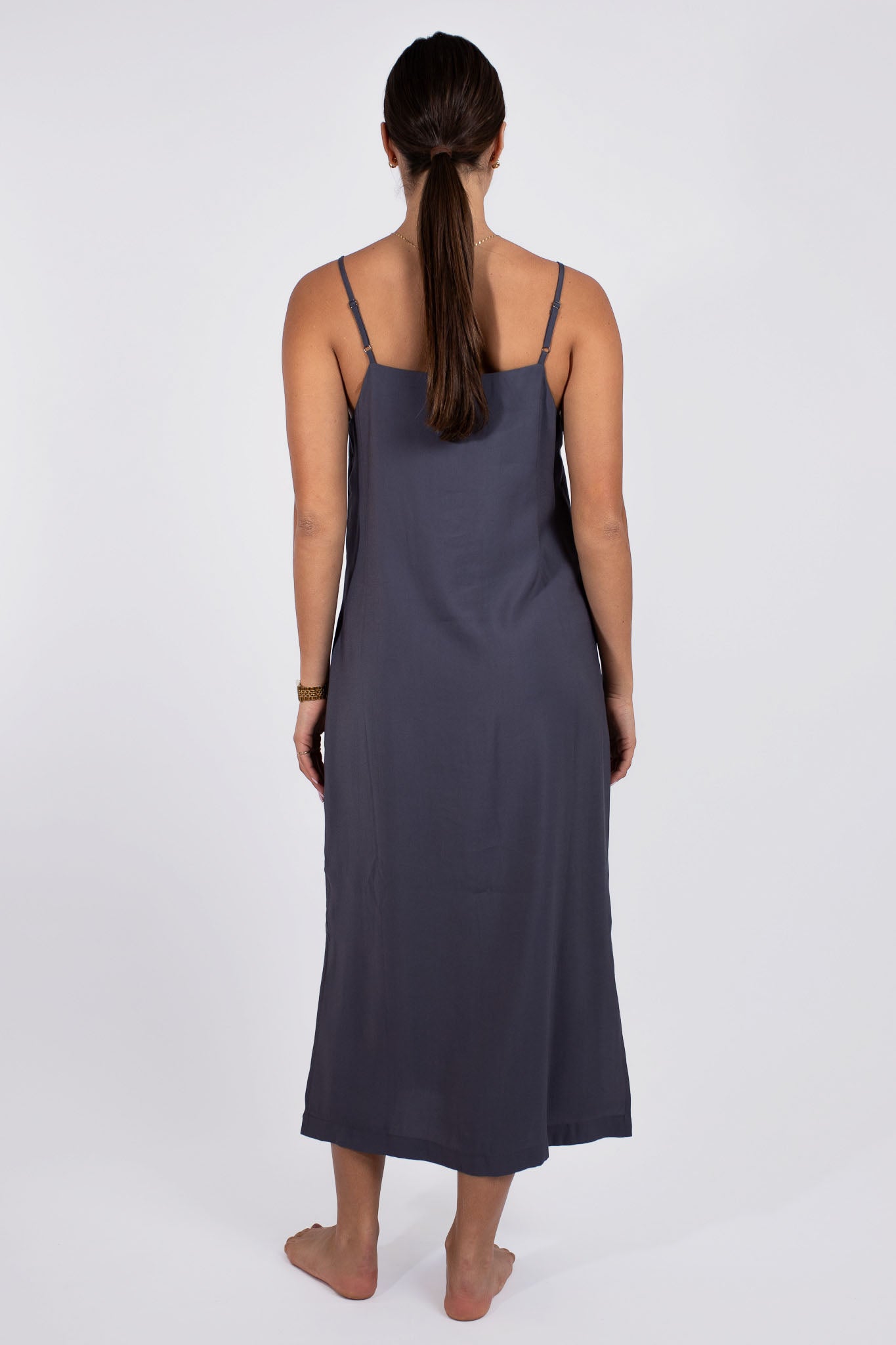 Bowery Slip Dress Tarmac