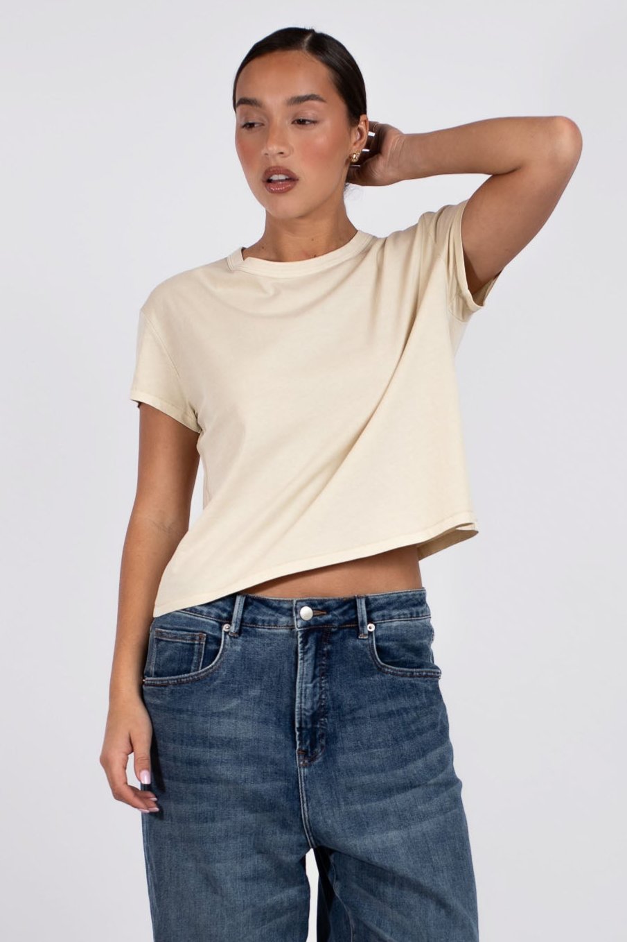 S/S Shorty Crew Tee Honeycomb