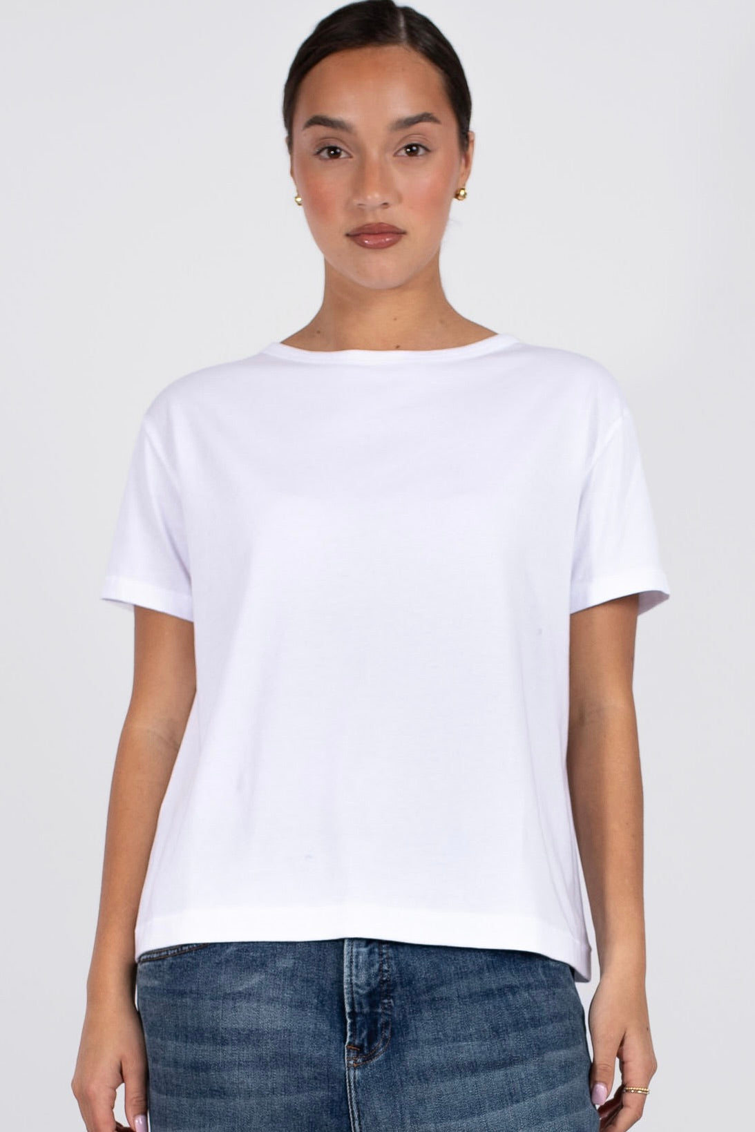 S/S Crew Boyfriend Tee White Wash