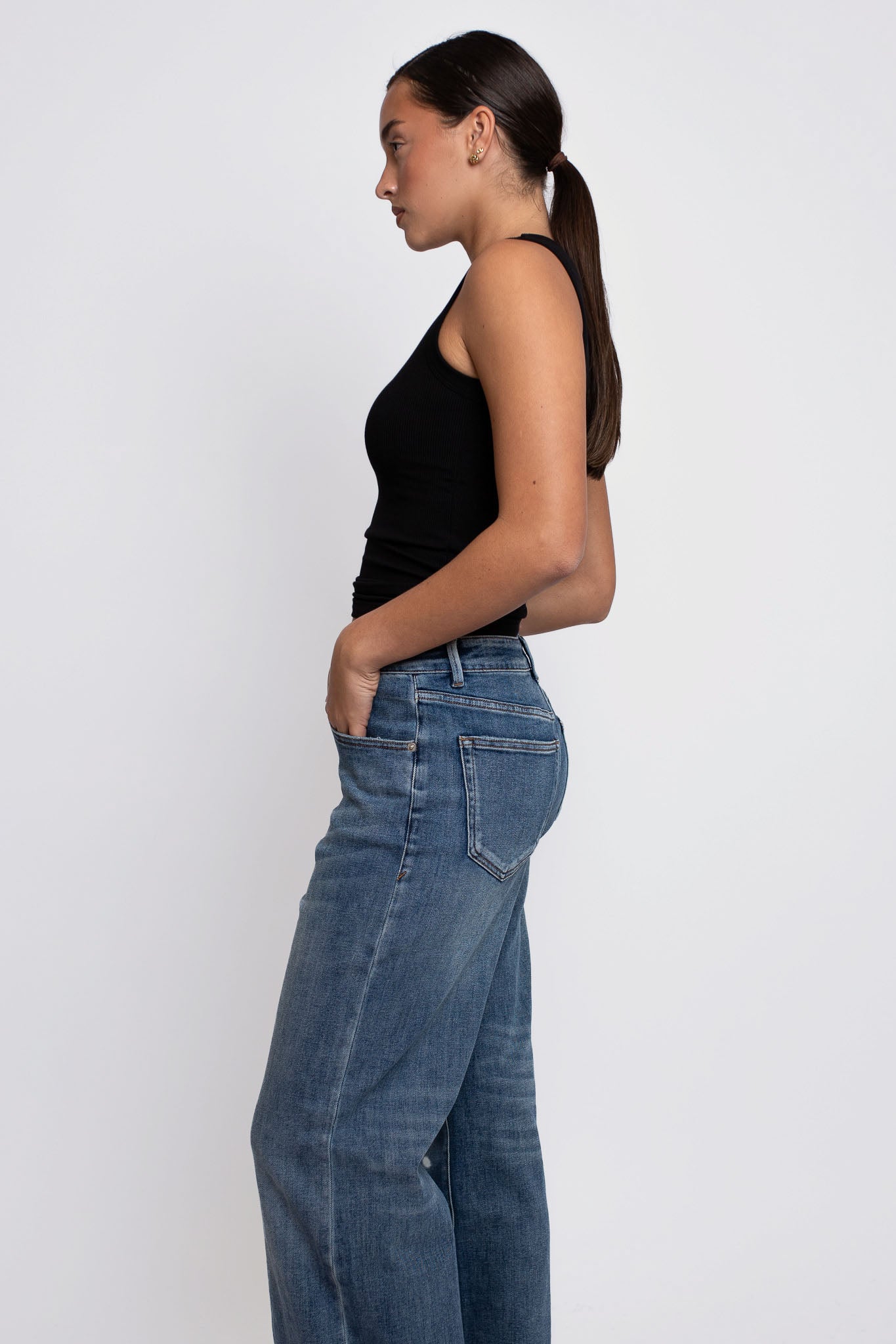 Rib Scoop Neck Tank Onyx