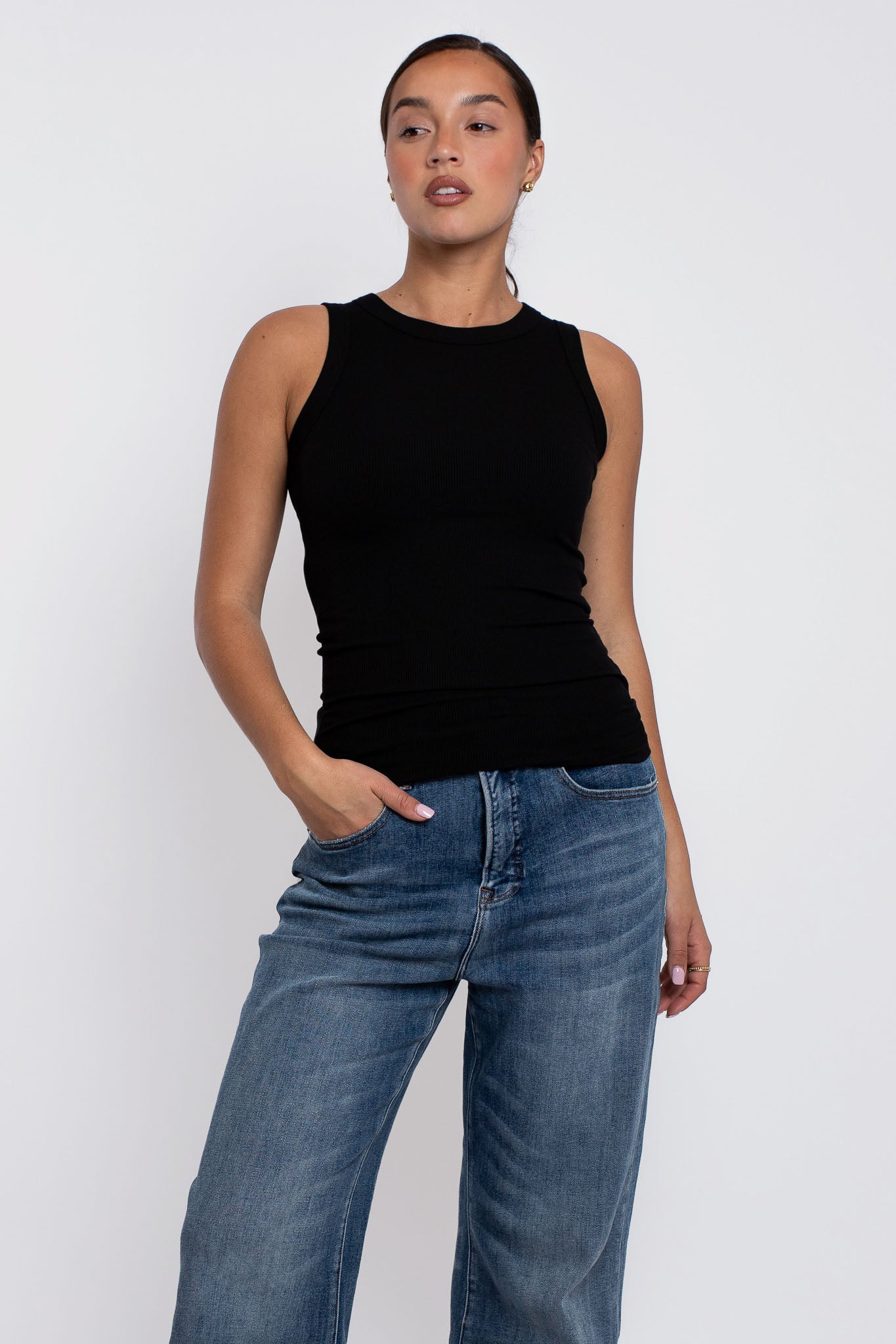 Rib Muscle Tank Onyx
