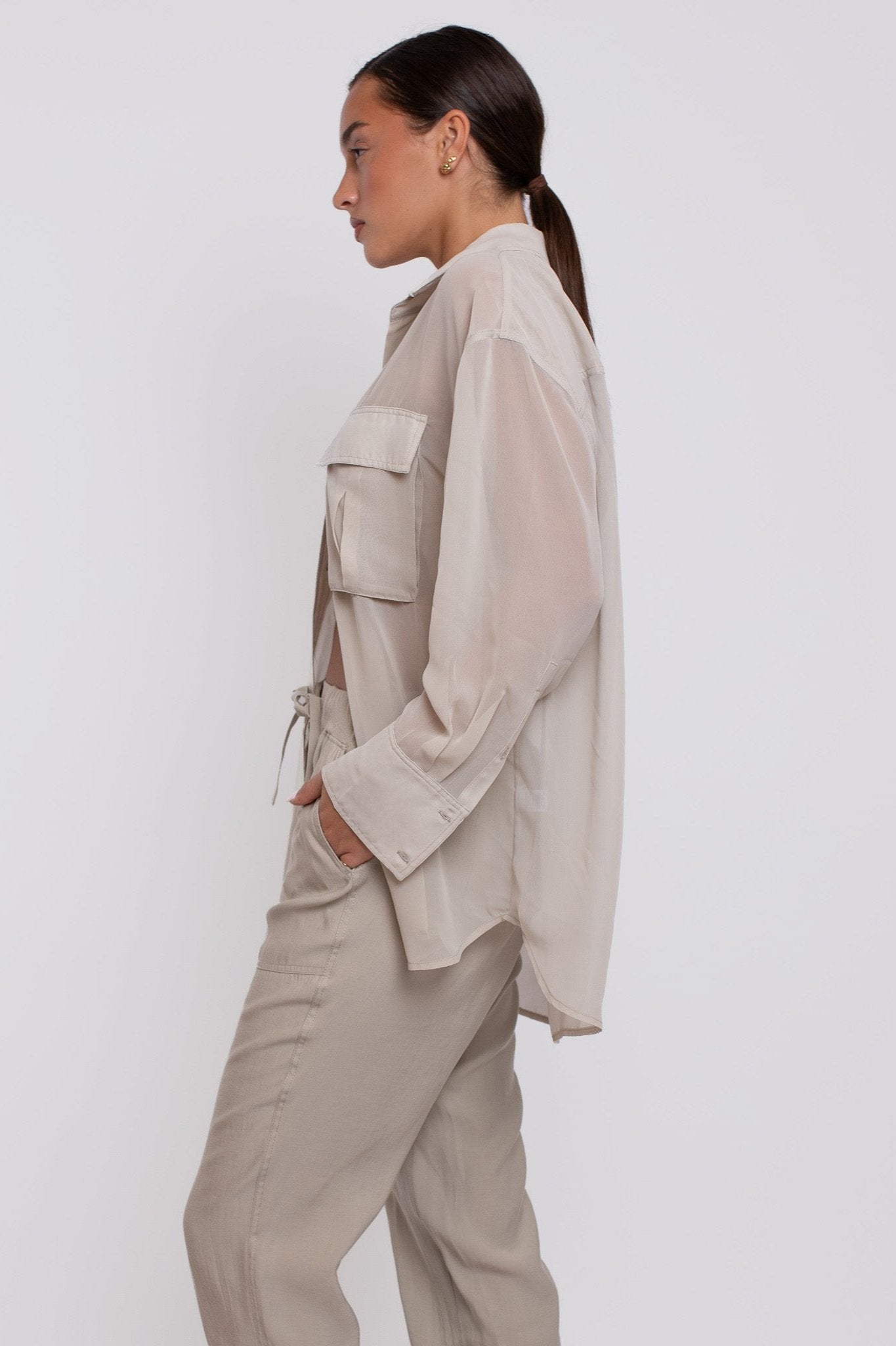 Broadway Sheer Shirt Pancake