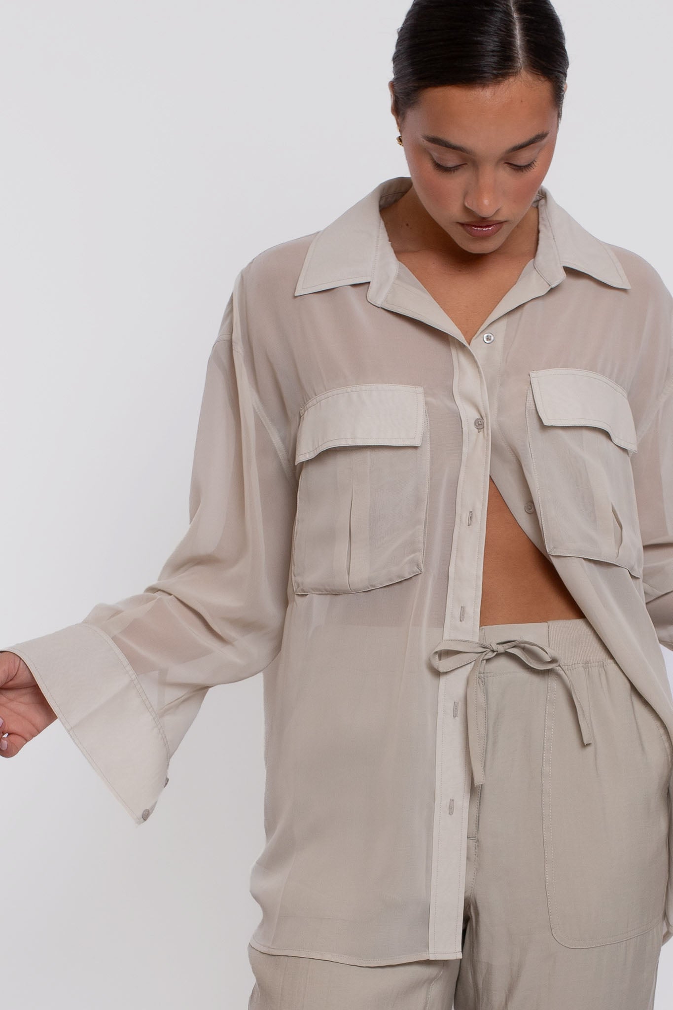 Broadway Sheer Shirt Pancake