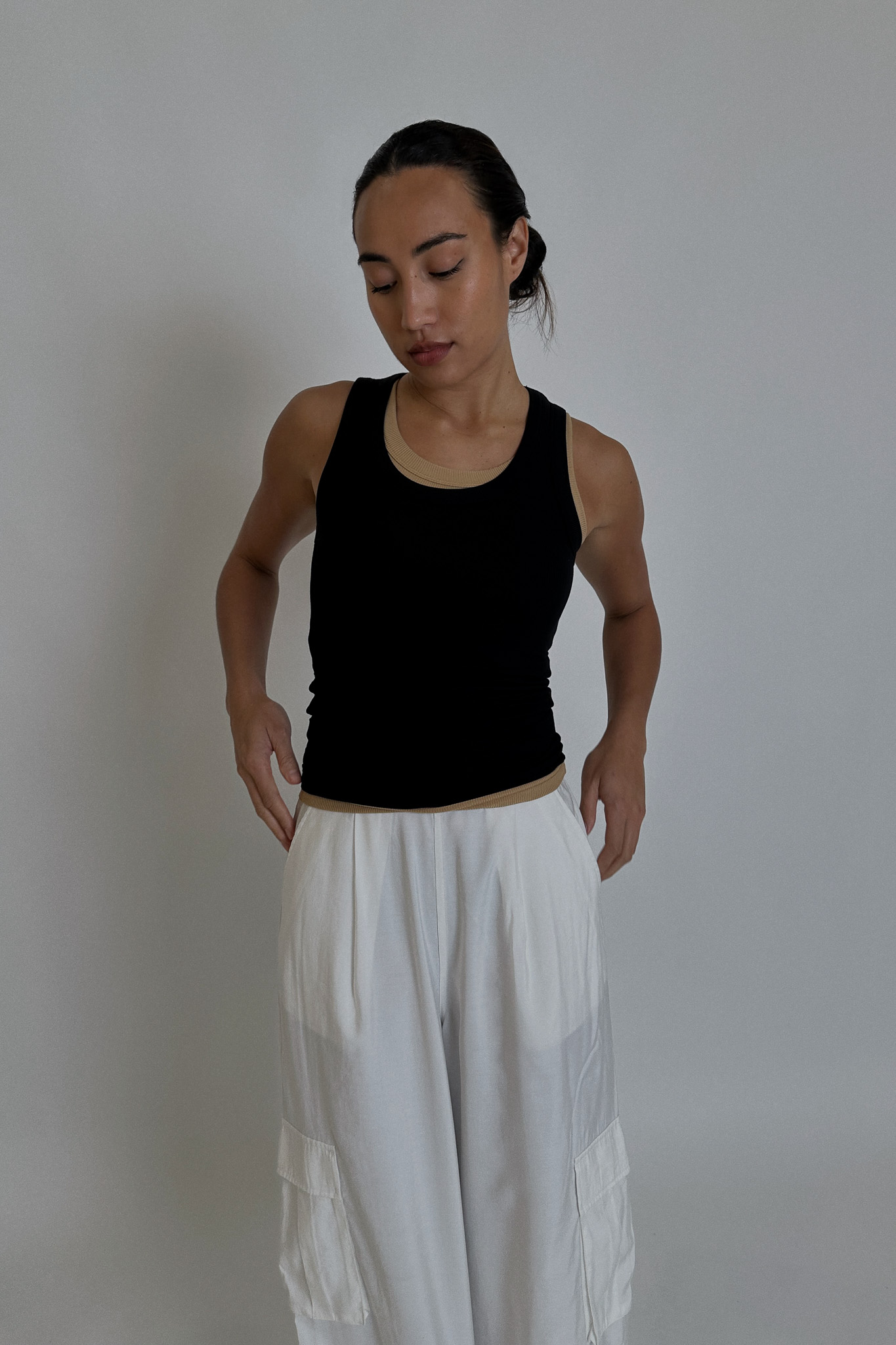 Rib Scoop Neck Tank Onyx
